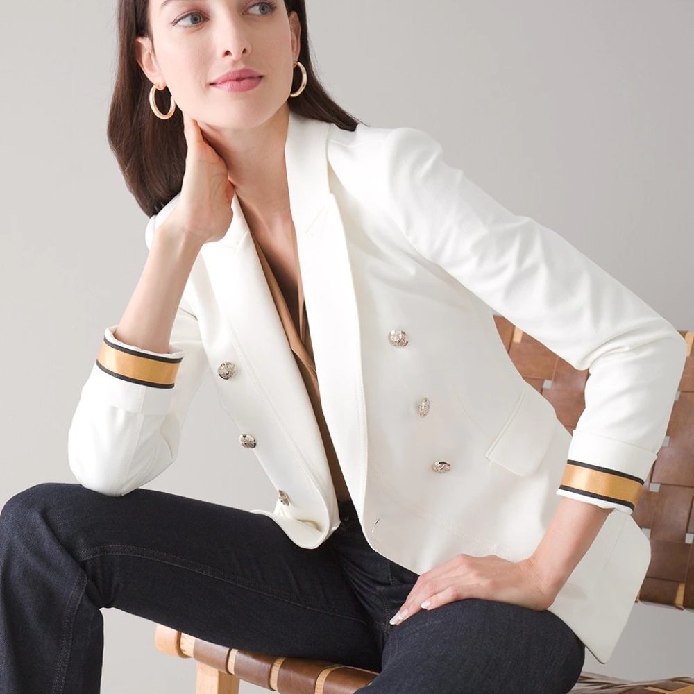 new white house black market white studio ecru blazer  white 00